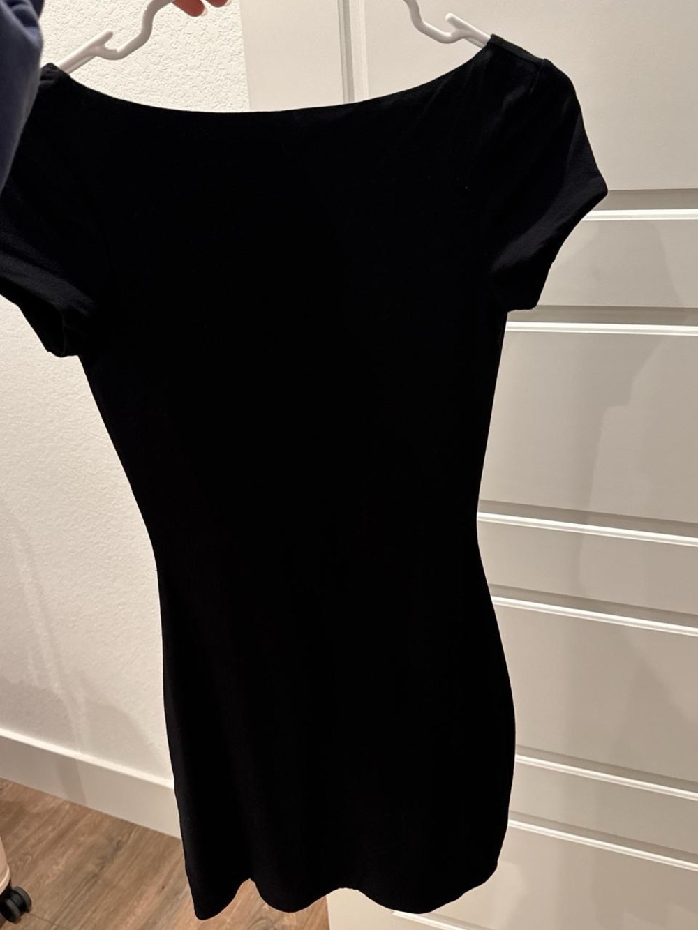 AFRM Black Short Sleeve Mini Dress